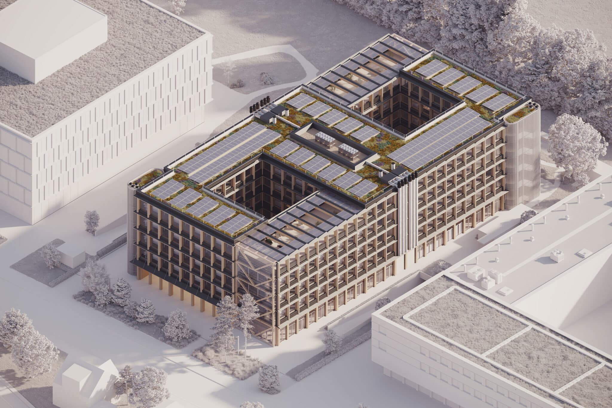 Bürogebäude »ZERO.«, Stuttgart-Möhringen (Rendering; Bild: S111 GmbH)